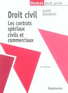 Couverture du livre « Droit civil : contrats speciaux, 6eme edition (6e édition) » de Alain Benabent aux éditions Lgdj