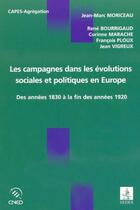 Couverture du livre « Les Campagnes Dans Les Evolutions Sociales Et Politiques En Europe » de Moriceau aux éditions Cdu Sedes