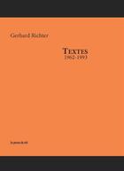 Couverture du livre « Textes, 1962-1993 » de Gerhard Richter aux éditions Les Presses Du Reel