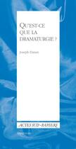 Couverture du livre « Qu'est-ce que la dramaturgie ? » de Joseph Danan aux éditions Actes Sud-papiers