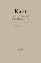 Couverture du livre « Le jugement esthétique (13e édition) » de Emmanuel Kant et Florence Khodoss aux éditions Puf