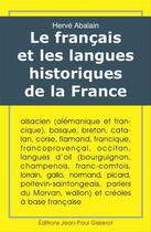 Couverture du livre « Le francais et les langues historiques de la France » de Herve Abalain aux éditions Editions Jean-paul Gisserot