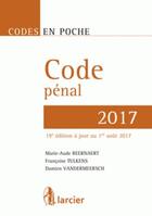 Couverture du livre « Pénal (édition 2017) » de  aux éditions Larcier