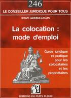 Couverture du livre « La colocation : mode d'emploi » de Jarrige-Lemas H aux éditions Puits Fleuri