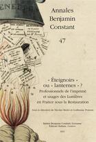 Couverture du livre « Annales benjamin constant n.47 2022 » de Nicolas Morel aux éditions Slatkine