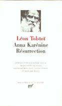 Couverture du livre « Anna Karénine ; résurrection » de Leon Tolstoi aux éditions Gallimard