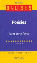 Couverture du livre « Saint John Perse ; Poesies » de Claude Puzin aux éditions Nathan