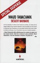 Couverture du livre « Désert barbare » de Maud Tabachnik aux éditions Albin Michel