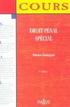 Couverture du livre « Droit Penal Special » de Patrice Gattegno aux éditions Dalloz