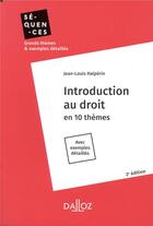 Couverture du livre « Introduction au droit ; en 10 thèmes » de Jean-Louis Halperin aux éditions Dalloz