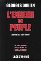 Couverture du livre « L'ennemi du peuple » de Georges Darien aux éditions L'age D'homme