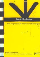 Couverture du livre « Louis Bachelier » de Courtault J-M. aux éditions Pu De Franche Comte