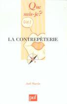 Couverture du livre « La contrepeterie » de Joel Martin aux éditions Que Sais-je ?