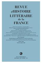 Couverture du livre « Revue d'histoire litteraire de la france - 2 - 2021, 121e annee, n 2 » de Alain Genetiot aux éditions Classiques Garnier
