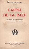 Couverture du livre « L'appel de la race ; silhouettes irlandaises » de Etiennette Beuque aux éditions Nel