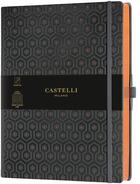 Couverture du livre « Carnet c&g très grand format ligné honeycomb copper » de  aux éditions Castelli Milano