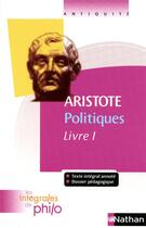 Couverture du livre « Aristote ; politiques t.1 » de  aux éditions Nathan