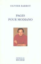 Couverture du livre « Pages pour modiano » de Olivier Barrot aux éditions Rocher