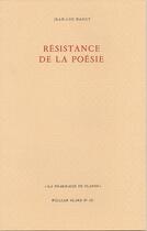 Couverture du livre « Résistance de la poésie » de Jean-Luc Nancy aux éditions William Blake & Co