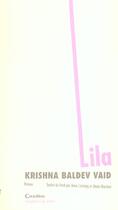 Couverture du livre « Lila » de Krishna Baldev Vaid aux éditions Caracteres