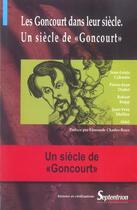 Couverture du livre « Les goncourt dans leur siecle - un siecle de goncourt » de Kopp aux éditions Pu Du Septentrion