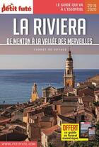 Couverture du livre « GUIDE PETIT FUTE ; CARNETS DE VOYAGE ; la Riviera, de Menton à la Vallée des merveilles (édition 2019/2020) » de  aux éditions Le Petit Fute