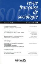 Couverture du livre « Revue francaise de sociologie 59 t2 » de  aux éditions Presses De Sciences Po