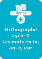 Couverture du livre « Conscience phonologique et compétences orthographiques au cycle 3 » de Dorso/Caron aux éditions Retz