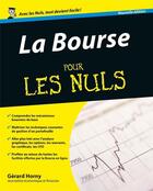 Couverture du livre « La bourse pour les nuls » de Gerard Horny aux éditions First