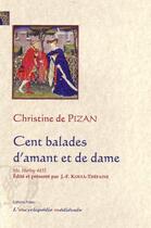 Couverture du livre « Cent balades d'amant et de dame » de Christine De Pizan aux éditions Paleo