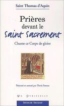 Couverture du livre « Prieres devant le saint sacrement » de D'Aquin Saint Thomas aux éditions Emmanuel