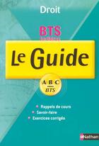 Couverture du livre « Guide abc bts tertiaire droit cours + exos 1re et 2e annee » de Bertrand/Charron aux éditions Nathan