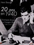 Couverture du livre « Vingt ans en 1940 » de Beauge Henri aux éditions Cerf
