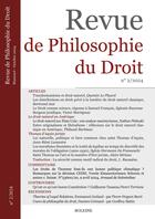 Couverture du livre « Revue de Philosophie du Droit II » de Sebastien Neuville et Pierre-Hugues Barré et Grégoire Belmont aux éditions Boleine