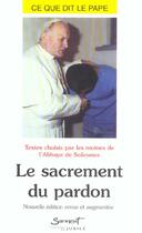 Couverture du livre « Le sacrement du pardon, numero 10 » de  aux éditions Jubile