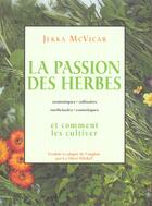 Couverture du livre « La passion des herbes ; et comment les cultiver » de Jekka Mcvicar aux éditions Saint-jean Editeur