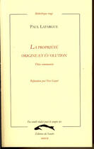Couverture du livre « La propriété ; origine et évolution ; thèse communiste » de Paul Lafargue aux éditions Editions Du Sandre