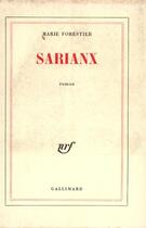 Couverture du livre « Sarianx » de Forestier Marie aux éditions Gallimard