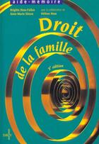 Couverture du livre « Droit De La Famille ; 3e Edition » de Anne-Marie Simon et Brigitte Hess-Fallon aux éditions Dalloz