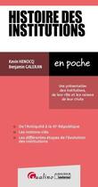 Couverture du livre « Histoire des institutions (2e édition) » de Benjamin Galeran et Kevin Henocq aux éditions Gualino