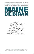 Couverture du livre « Oeuvres completes t.6 ; rapports du physique et du moral de l'homme » de Maine De Biran aux éditions Vrin