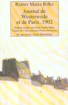 Couverture du livre « Journal de westerwede et de paris, 1902 » de Rainer Maria Rilke aux éditions Rivages