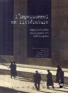 Couverture du livre « IMPERSONNEL EN LITTERATURE » de Pur aux éditions Pu De Rennes
