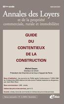 Couverture du livre « Guide du contentieux de la construction » de Michel Zavaro aux éditions Edilaix