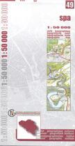 Couverture du livre « Spa ; carte topographique » de  aux éditions Ign Belge