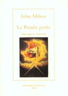 Couverture du livre « Paradis perdu br avec rabats (le) - edition bilingue francais-anglais » de John Milton aux éditions Actes Sud