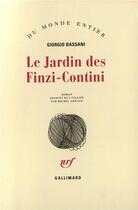 Couverture du livre « Le jardin des finzi-contini » de Giorgio Bassani aux éditions Gallimard