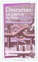 Couverture du livre « Les passions de l'âme » de Rene Descartes aux éditions Flammarion