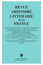 Couverture du livre « Revue d'histoire litteraire de la france 2 - 2022, 122e annee, n 2 - varia » de  aux éditions Classiques Garnier