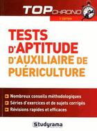 Couverture du livre « Tests d'aptitude d'auxiliaire de puériculture (3e édition) » de Stephanie Jaubert aux éditions Studyrama